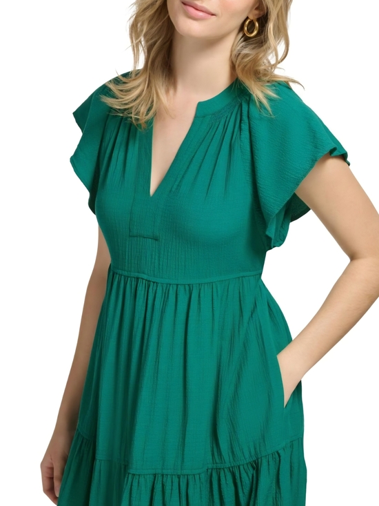 Calvin Klein Dresses & Skirts - Calvin Klein Flutter-Sleeve Tiered Mini Dress